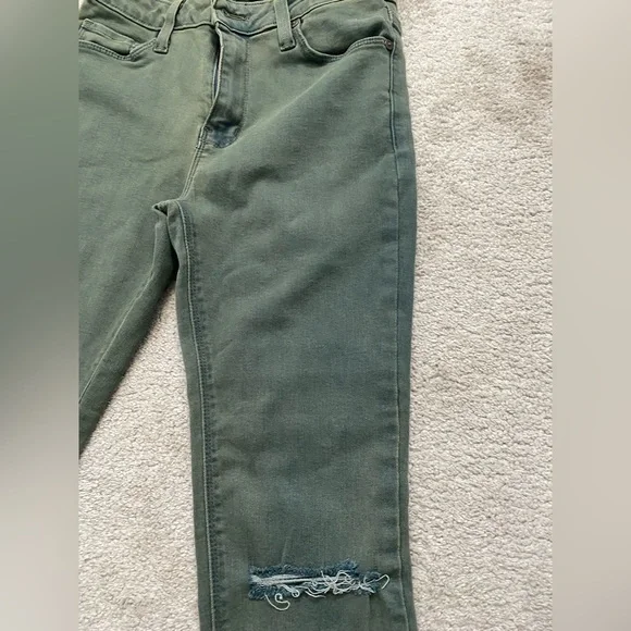 Just Black green gray distressed skinny jeans - Picture 3 of 5